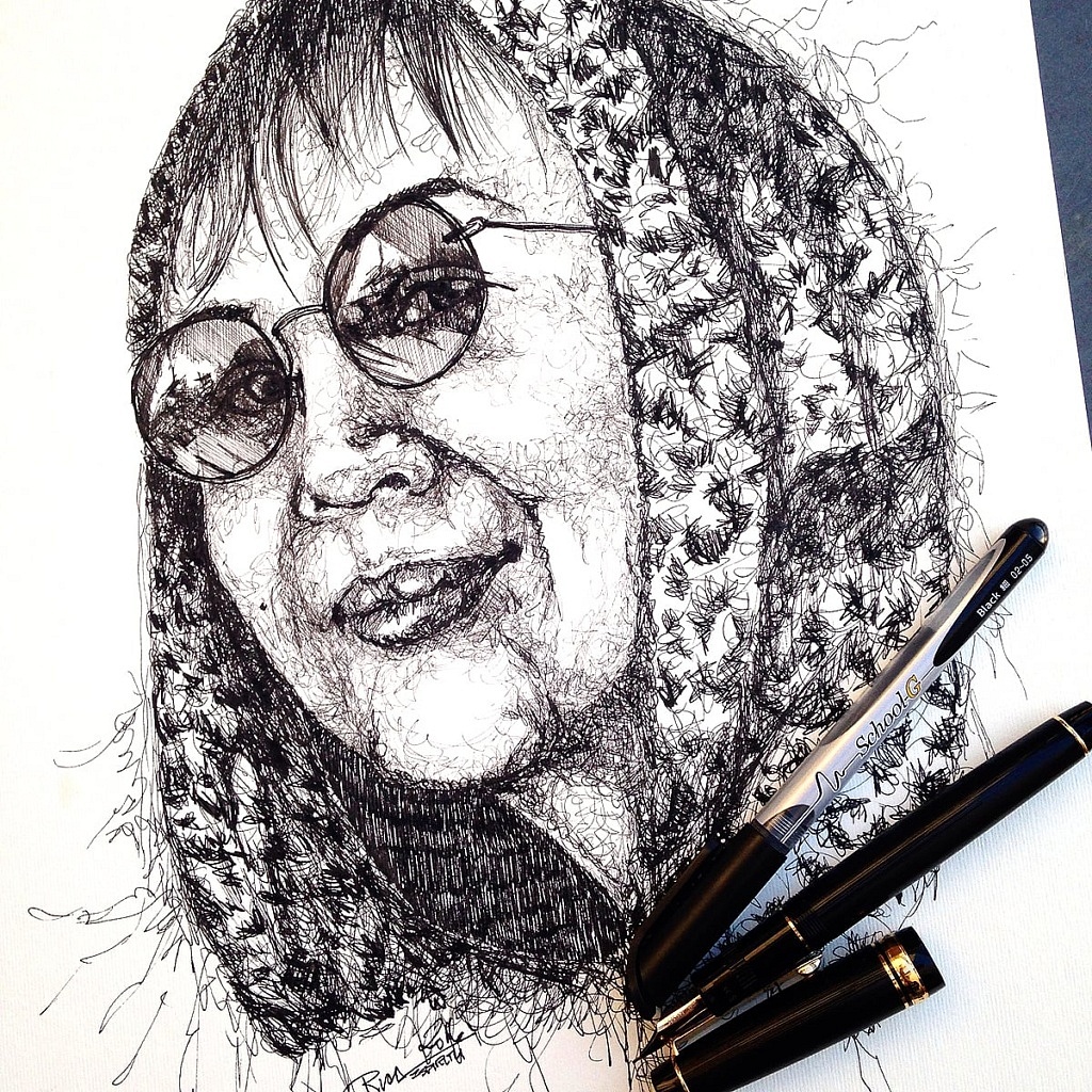 Finished product. This is a portrait of June Dalisay, Butch Dalisay's wife.