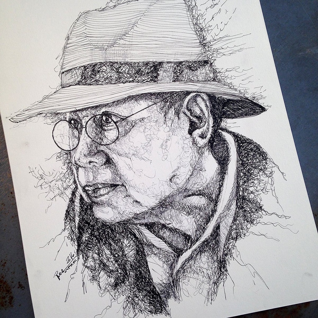 A portrait of the master penman himself - one of the people who helped me discover the beauty of writing and drawing using a fountain pen.
