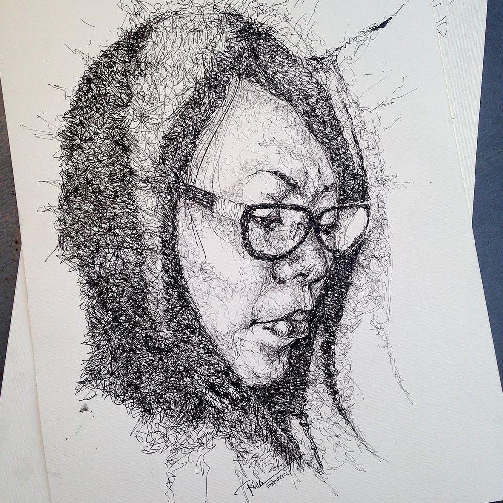 Portrait of Leigh Reyes, whose pen collection continues to inspire people like me.
